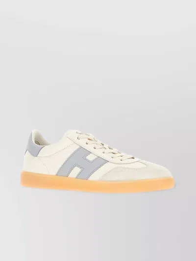 Hogan Multicolor Suede And Leather Sneakers In White