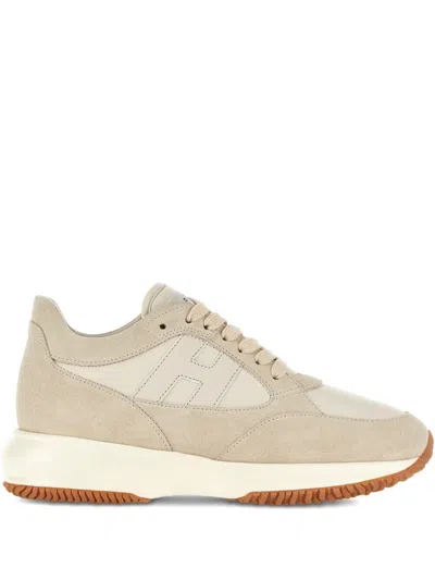 Hogan Multicolour Mutton Calfskin Sneaker In Neutral