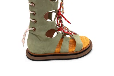 Hogan N. Sand. Fus+cuo+mi Sandalo Schiava In Green