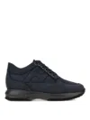 Hogan Hyperactive Low-top Sneakers Rubber Sole In Blue