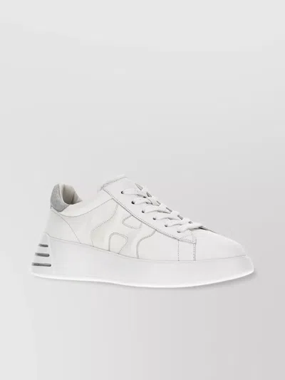Hogan Nappa Leather Rebel Sneakers In White
