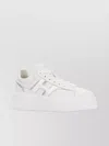 Hogan White Sneakers With Smooth Upper And Metallic Accent