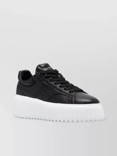 Hogan Nappa Sneakers Platform Sole In Black
