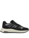 Hogan Suede And Smooth Leather Hyperlight Sneakers With Technical Fabric Inserts In Black