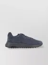 Hogan Mens Navy Hyperlight Branded Suede Low-top Trainers In Blue