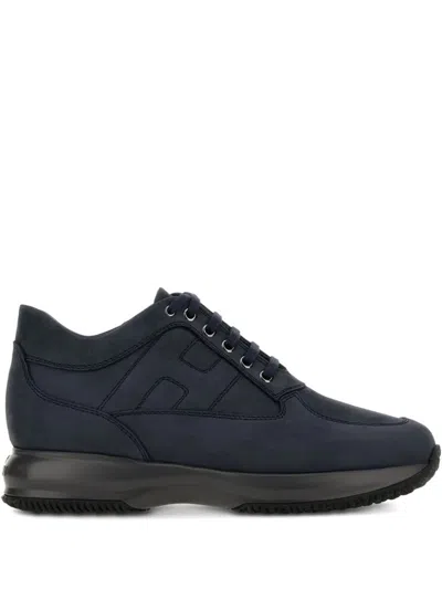 Hogan Hyperactive Low-top Sneakers Rubber Sole In Blue