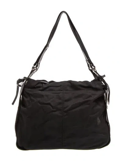 Pre-owned Hogan Nylon Shoulder Bag In Black