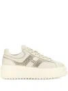 Hogan H-stripes Leather Sneakers In White