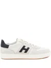 Hogan Lightweight Leather And Mesh Athletic Sneakers In White