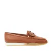 Hogan Olimpia Z Moccasin In Tan Leather In Brown