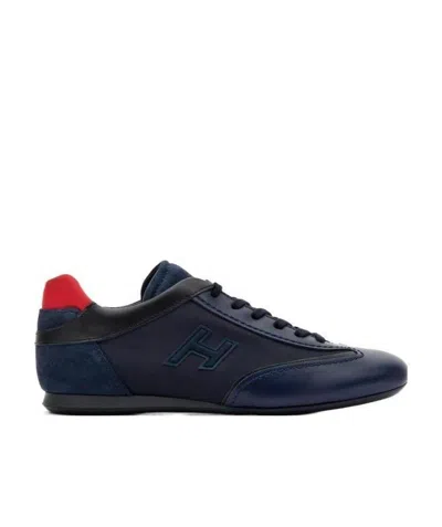 Hogan Olympia Panelled Low-top Sneakers In Blue