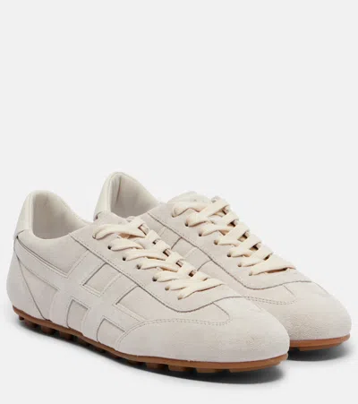 Hogan Olympia Suede Sneakers Low Top Design In Multi
