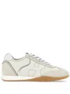 Hogan Olympia-z Nubuck Leather Sneakers In Weiss