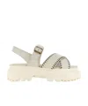Hogan Sandals With Buckle In White