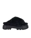Hogan Open Toe Slip On Sandals In Black