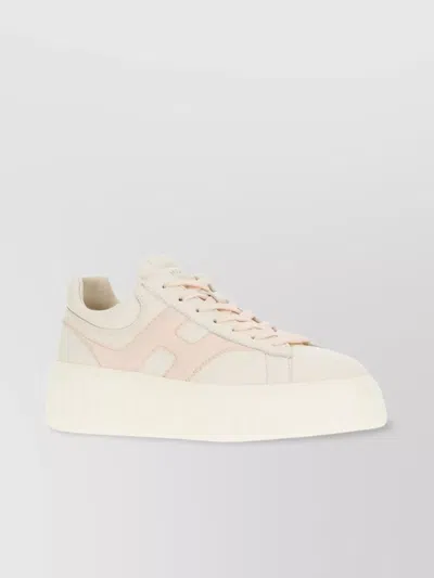 HOGAN OVERSIZE SOLE LOW-TOP SNEAKERS WITH H PATCH