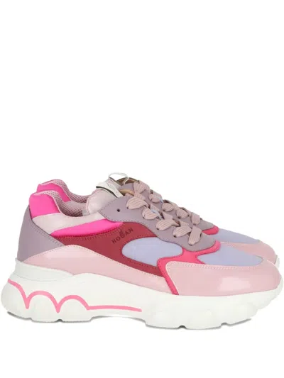 Hogan Panelled Lace-up Sneakers In Multi