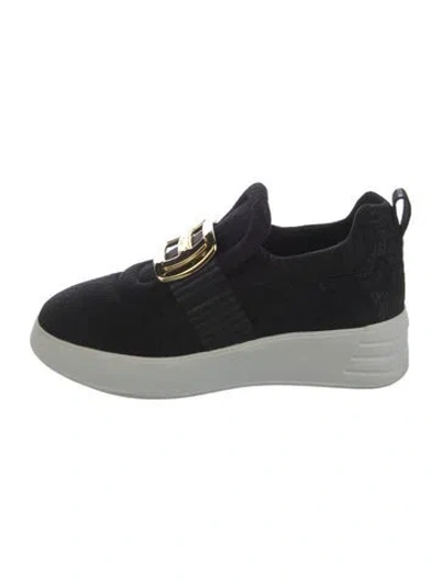 Pre-owned Hogan Patterned Sneakers In Black