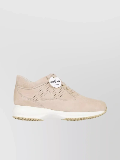 HOGAN PERFORATED INTERACTIVE SNEAKERS WITH CONTRAST SOLE