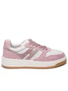 HOGAN HOGAN PINK AND WHITE LEATHER H630 SNEAKERS