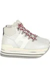 Hogan Platform Lace-up Sneakers In Gray