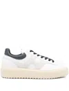 Hogan Lace-up White Sneakers With Logo Patch In White