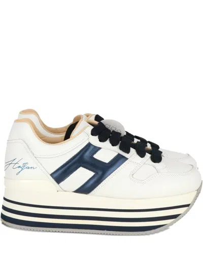 Hogan Platform Logo Sneakers In White
