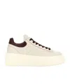 Hogan Low-top Sneakers With Rubber Sole And Platform In Neutral