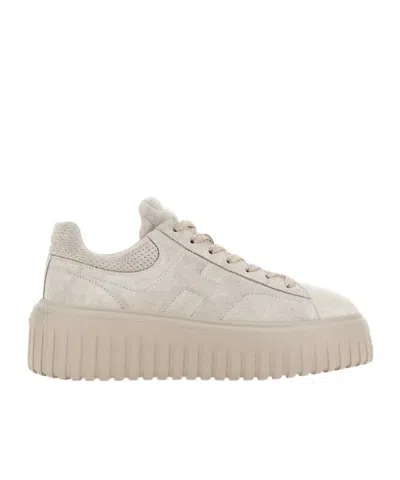 Hogan Platform Low-top Sneakers In Neutral