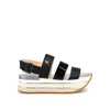 Hogan Platform Sandals In Black