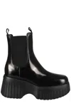 Hogan Ankle Boots In Brushed Leather In B999