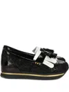 Hogan Platform Tassel Loafers In Black
