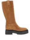 Hogan Platform Zip-fastening Knee-high Boots In Brown