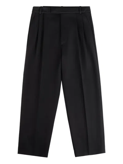 Hogan Pleat-detail Trousers In Schwarz