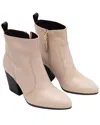 Hogan Pointed-toe Leather Bootie In Neutral