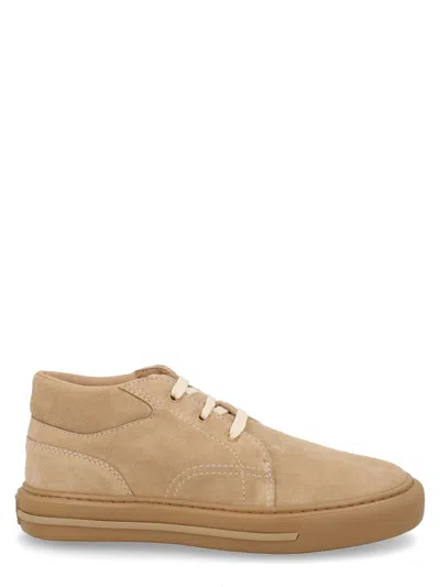 Hogan Polacchina H691 Mini Lace-up Suede Boots In Brown