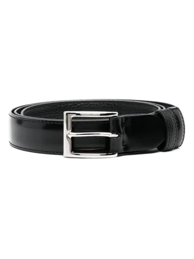 HOGAN POLISHED-FINISH LEATHER BELT