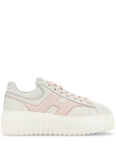 Hogan Pre H-stripes Leather Sneakers In Multi