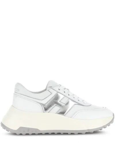 Hogan Pre Hi Fi Leather Sneakers In Gray