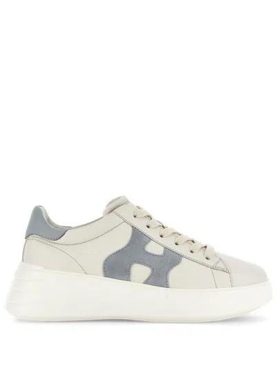 Hogan Pre Rebel Leather Sneakers In Gray