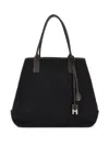 Hogan Pre Script Medium Canvas Tote In Black