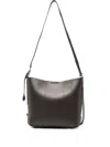 Hogan Pre Hocket Small Leather Hobo Bag In Brown