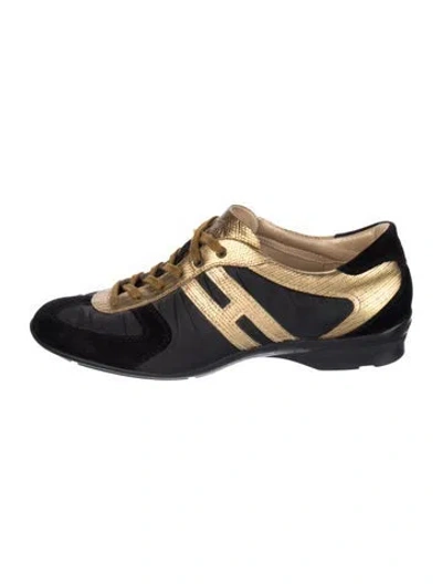 Pre-owned Hogan Printed Sneakers In Black