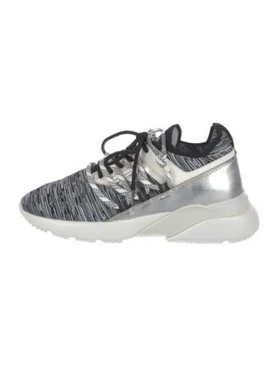 Pre-owned Hogan Printed Sneakers In Silver