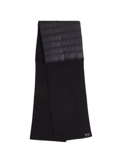 Hogan Quilted Knit Scarf In Black
