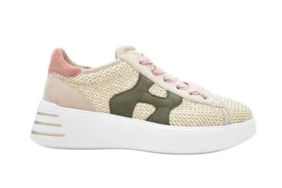 Hogan Rafia Sneakers In Neutral