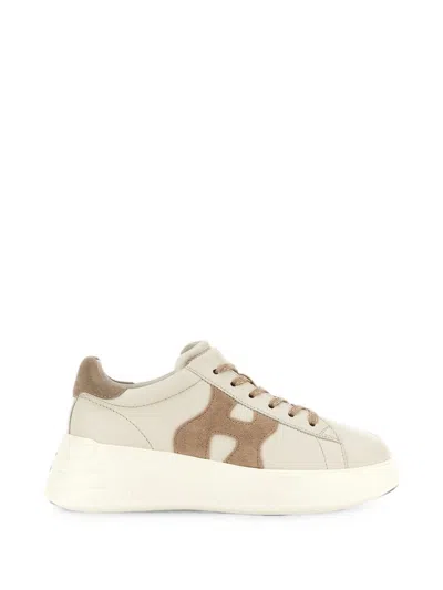 Hogan Rebel H562 Leather Sneakers In White