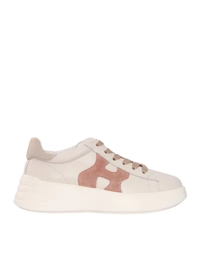 Hogan Rebel H562 Suede Sculpted Sneakers In Neutral
