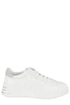 Hogan Leather Sneakers With Glittered Patch In White
