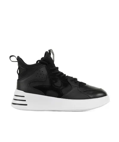 Hogan Rebel Hi-top Sneakers In Black